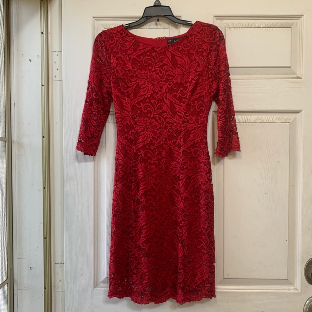 Red lace dress, brand new never worn